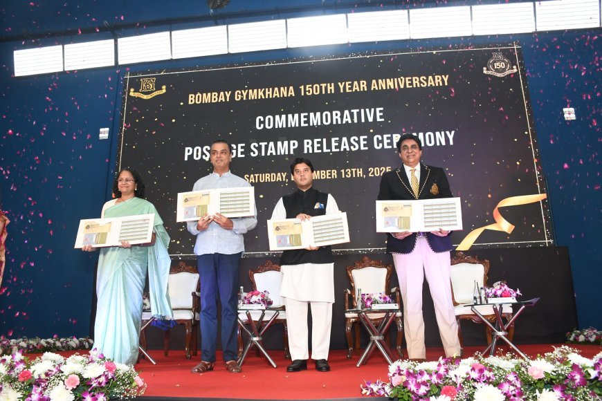 Jyotiraditya Scindia Unveils Commemorative Stamp Marking 150 Years of Bombay Gymkhana