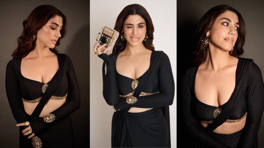 Delbar Arya’s This 78,000 Rs, Sexy Black Saree Look Is the Perfect Inspiration for Your Next Cocktail or Wedding Glam Night